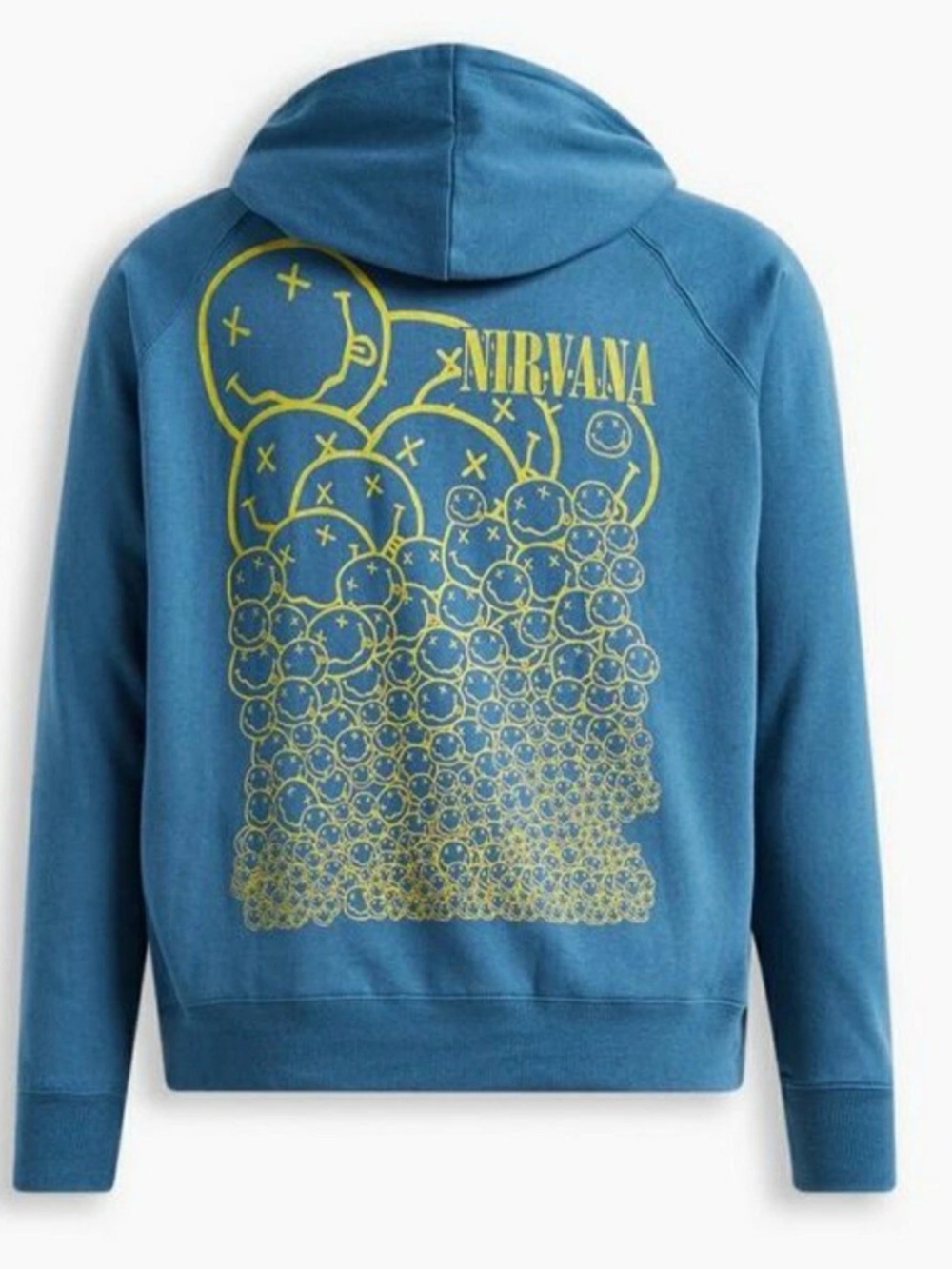 Torrid Nirvana Zip Hoodie Womens 3X Blue Fleece Graphic Band Sweatshirt Full Zip